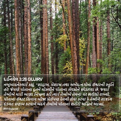 દાનિયેલ 3:28 GUJIRV Bible Verse Image