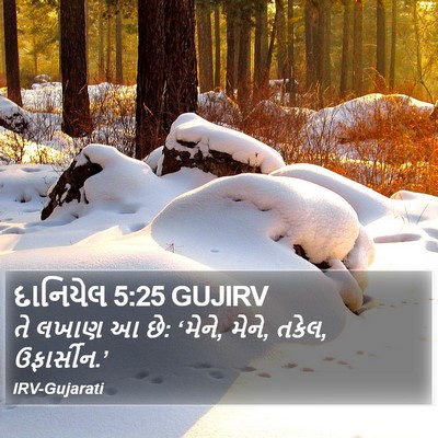 દાનિયેલ 5:25 GUJIRV Bible Verse Image
