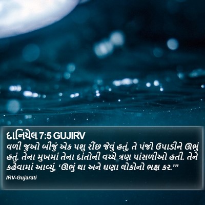 દાનિયેલ 7:5 GUJIRV Bible Verse Image