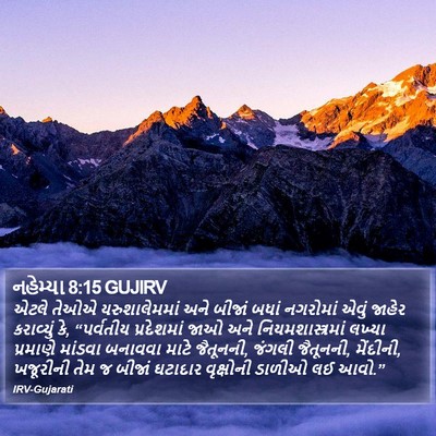 નહેમ્યા 8:15 GUJIRV Bible Verse Image
