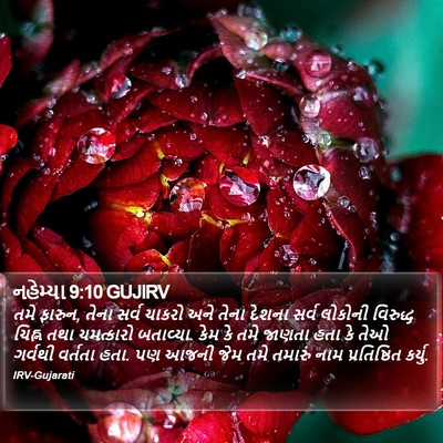 નહેમ્યા 9:10 GUJIRV Bible Verse Image