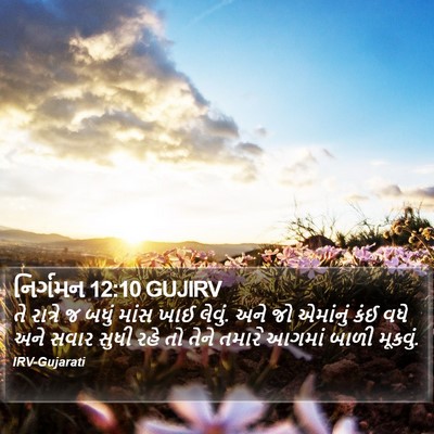નિર્ગમન 12:10 GUJIRV Bible Verse Image