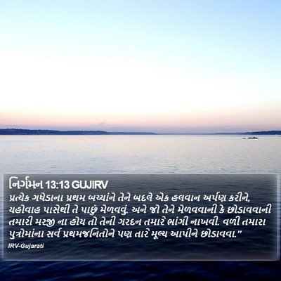 નિર્ગમન 13:13 GUJIRV Bible Verse Image