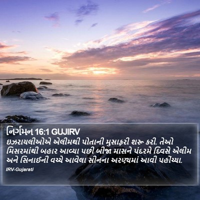નિર્ગમન 16:1 GUJIRV Bible Verse Image
