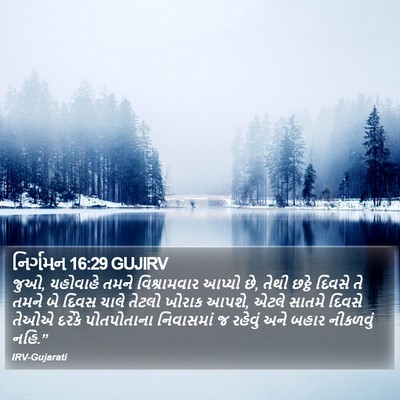નિર્ગમન 16:29 GUJIRV Bible Verse Image