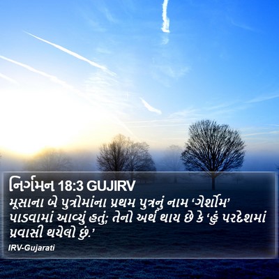 નિર્ગમન 18:3 GUJIRV Bible Verse Image