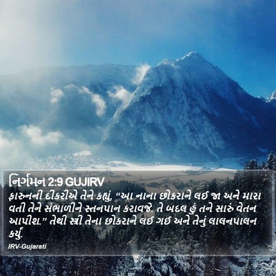 નિર્ગમન 2:9 GUJIRV Bible Verse Image