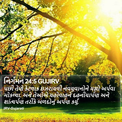 નિર્ગમન 24:5 GUJIRV Bible Verse Image