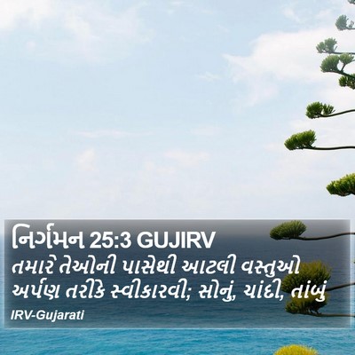 નિર્ગમન 25:3 GUJIRV Bible Verse Image