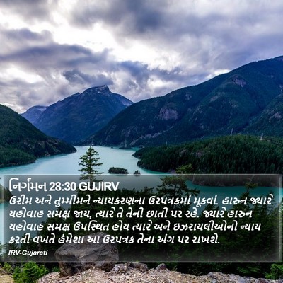 નિર્ગમન 28:30 GUJIRV Bible Verse Image