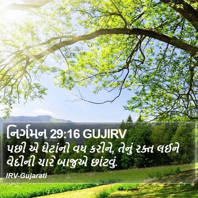 નિર્ગમન 29:16 GUJIRV Bible Verse Image