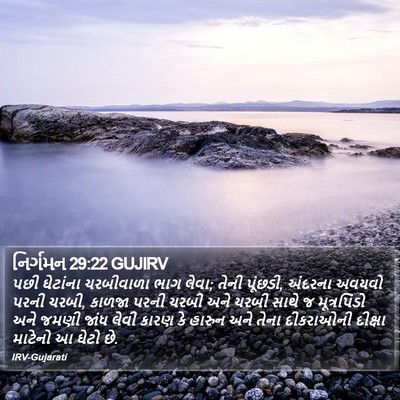 નિર્ગમન 29:22 GUJIRV Bible Verse Image