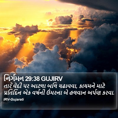 નિર્ગમન 29:38 GUJIRV Bible Verse Image