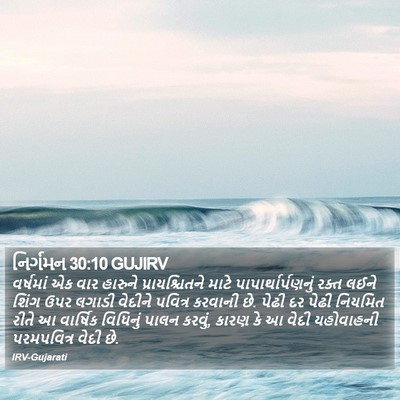 નિર્ગમન 30:10 GUJIRV Bible Verse Image