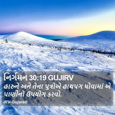 નિર્ગમન 30:19 GUJIRV Bible Verse Image