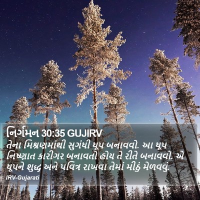 નિર્ગમન 30:35 GUJIRV Bible Verse Image