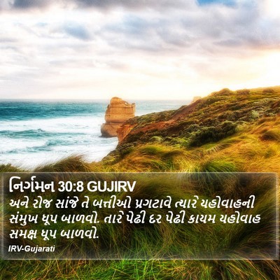 નિર્ગમન 30:8 GUJIRV Bible Verse Image