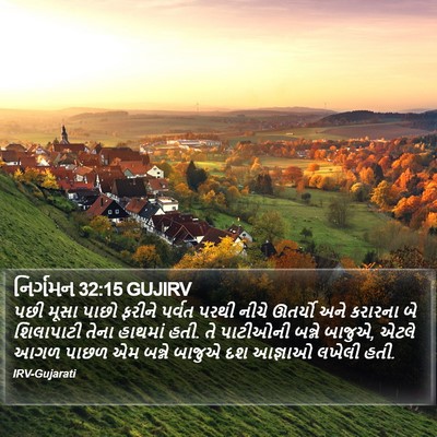 નિર્ગમન 32:15 GUJIRV Bible Verse Image