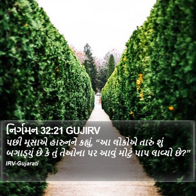 નિર્ગમન 32:21 GUJIRV Bible Verse Image