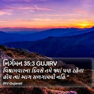 નિર્ગમન 35:3 GUJIRV Bible Verse Image