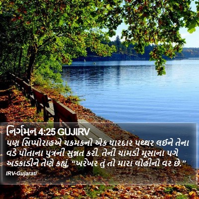 નિર્ગમન 4:25 GUJIRV Bible Verse Image