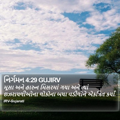 નિર્ગમન 4:29 GUJIRV Bible Verse Image