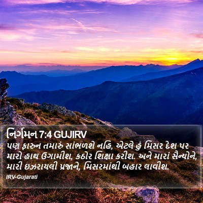 નિર્ગમન 7:4 GUJIRV Bible Verse Image