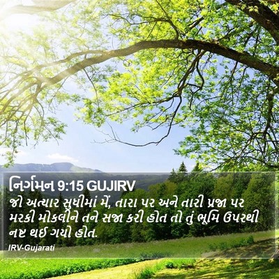 નિર્ગમન 9:15 GUJIRV Bible Verse Image