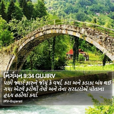 નિર્ગમન 9:34 GUJIRV Bible Verse Image