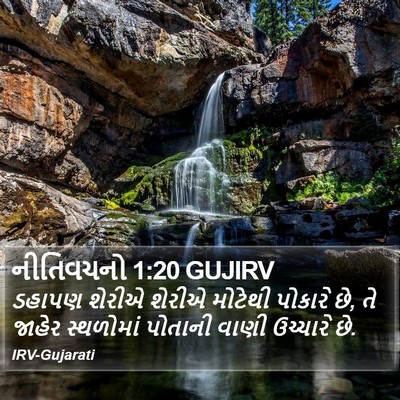 નીતિવચનો 1:20 GUJIRV Bible Verse Image