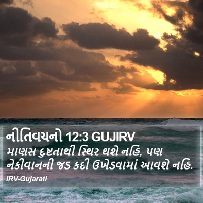 નીતિવચનો 12:3 GUJIRV Bible Verse Image