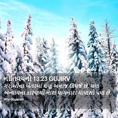 નીતિવચનો 13:23 GUJIRV Bible Verse Image