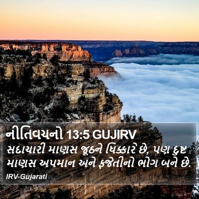 નીતિવચનો 13:5 GUJIRV Bible Verse Image