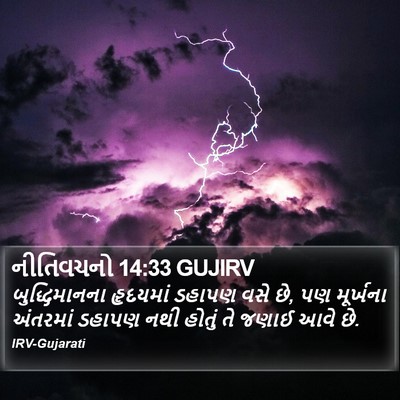 નીતિવચનો 14:33 GUJIRV Bible Verse Image