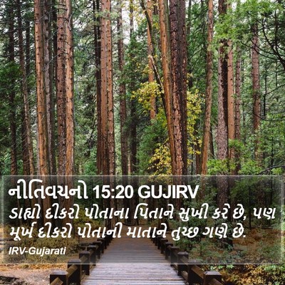 નીતિવચનો 15:20 GUJIRV Bible Verse Image