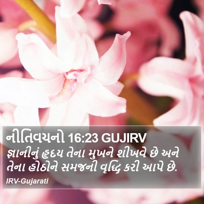 નીતિવચનો 16:23 GUJIRV Bible Verse Image