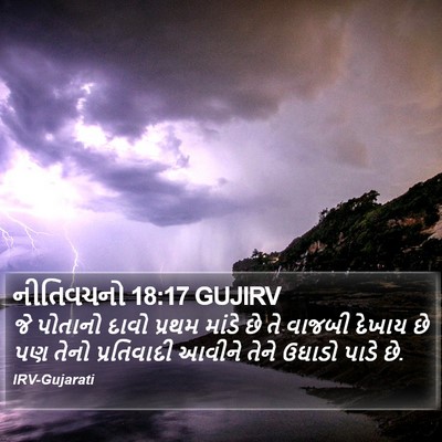નીતિવચનો 18:17 GUJIRV Bible Verse Image