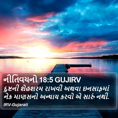 નીતિવચનો 18:5 GUJIRV Bible Verse Image