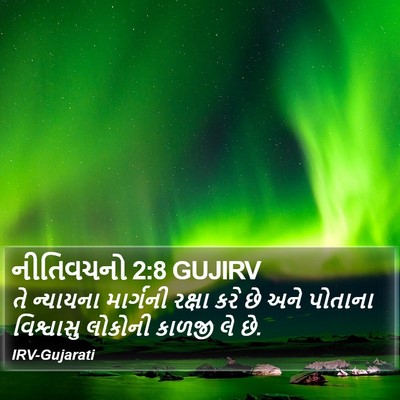 નીતિવચનો 2:8 GUJIRV Bible Verse Image