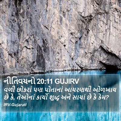 નીતિવચનો 20:11 GUJIRV Bible Verse Image