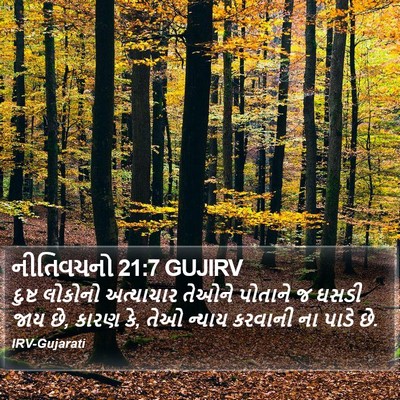 નીતિવચનો 21:7 GUJIRV Bible Verse Image