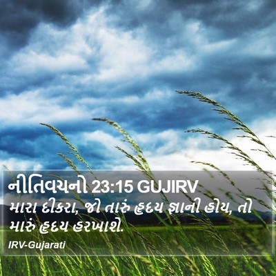નીતિવચનો 23:15 GUJIRV Bible Verse Image
