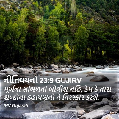 નીતિવચનો 23:9 GUJIRV Bible Verse Image