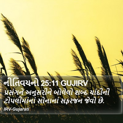 નીતિવચનો 25:11 GUJIRV Bible Verse Image