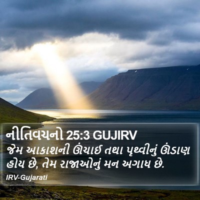 નીતિવચનો 25:3 GUJIRV Bible Verse Image