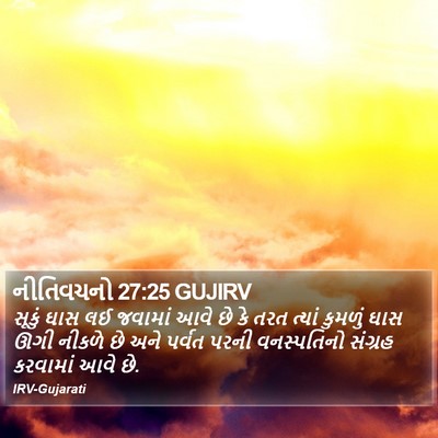 નીતિવચનો 27:25 GUJIRV Bible Verse Image
