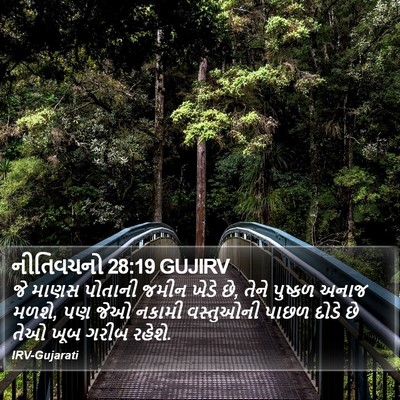 નીતિવચનો 28:19 GUJIRV Bible Verse Image
