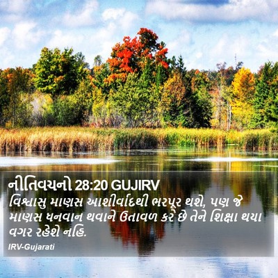 નીતિવચનો 28:20 GUJIRV Bible Verse Image
