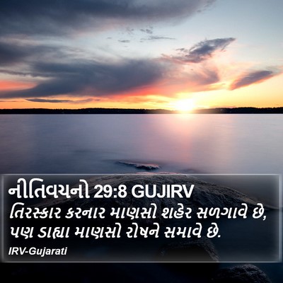 નીતિવચનો 29:8 GUJIRV Bible Verse Image