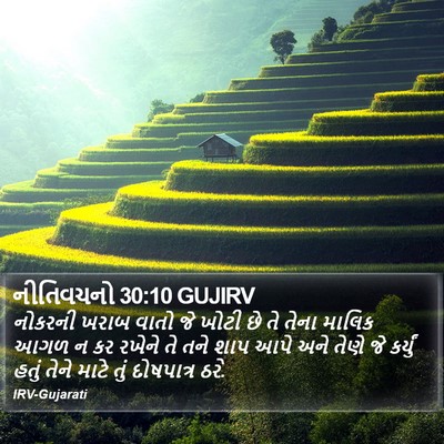 નીતિવચનો 30:10 GUJIRV Bible Verse Image
